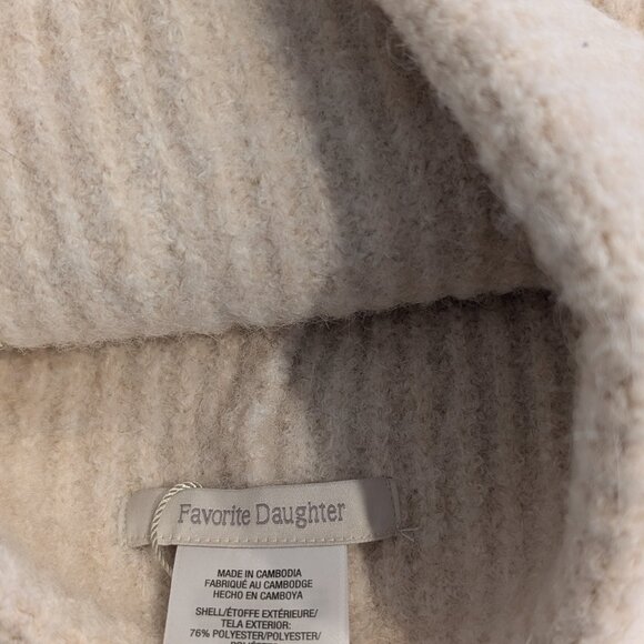 Favorite Daughter Ivory Logo Patch Rib Beanie - Picture 4 of 5